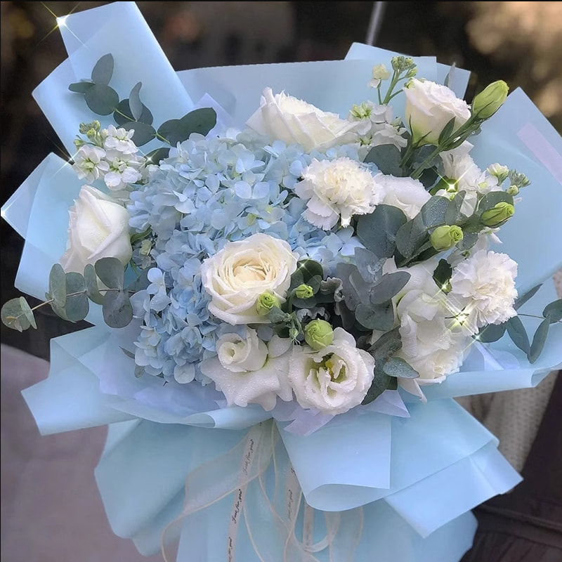 MYHC-02 BOPP Han Su กระดาษบรรจุภัณฑ์ดอกไม้สีทึบ