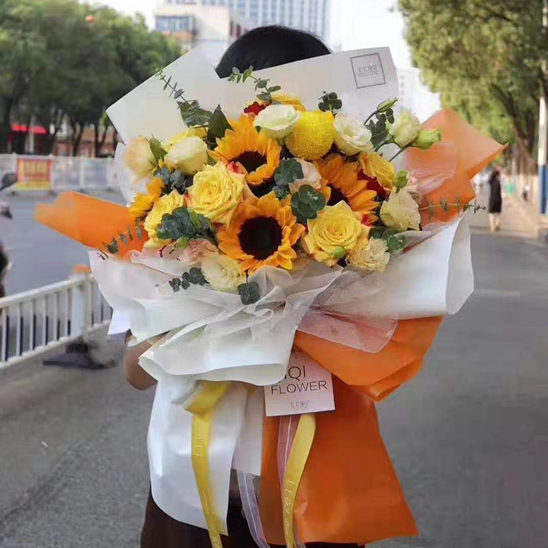 MYHC-02 BOPP Han Su กระดาษบรรจุภัณฑ์ดอกไม้สีทึบ