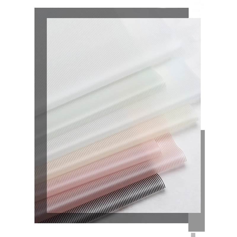 MYHC-04 ฟิล์มบรรจุภัณฑ์ดอกไม้ลวดลายแนวตั้งสีทึบ Haze Line