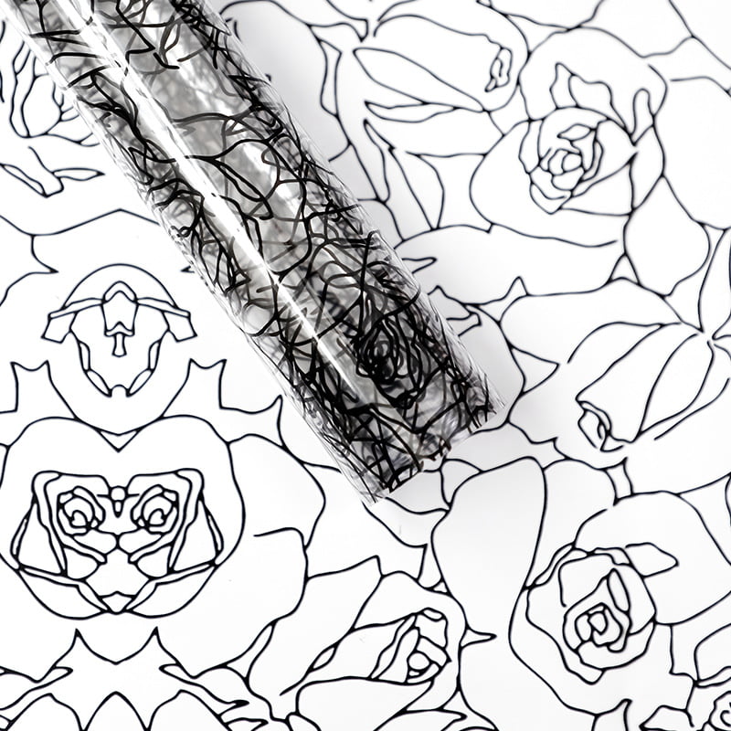 MYHC-29 Monochrome Rose Lines OPP ฟิล์มบรรจุภัณฑ์ดอกไม้ใส