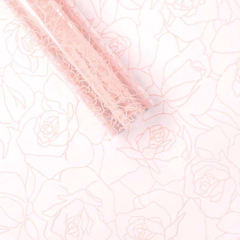 MYHC-29 Monochrome Rose Lines OPP ฟิล์มบรรจุภัณฑ์ดอกไม้ใส