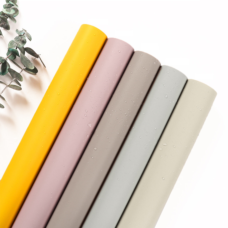 MYHC-30 กระดาษห่อดอกไม้สีทึบฟิล์มมุก 20 สี