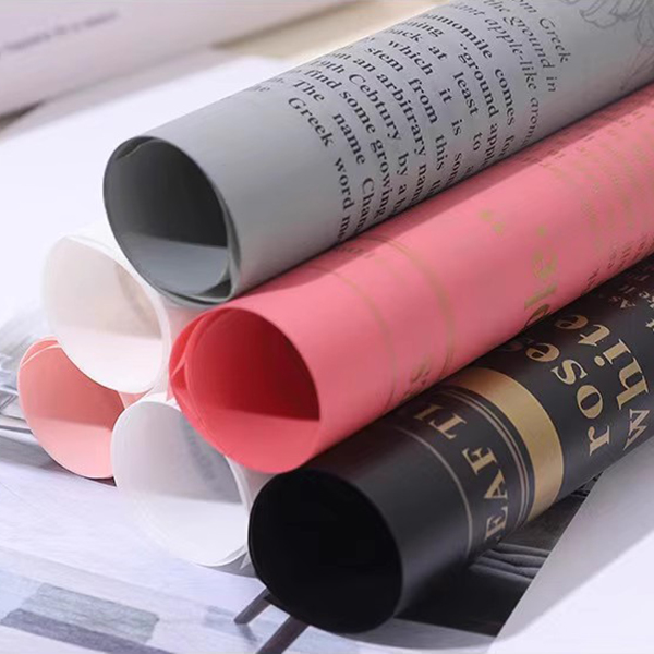MYHC-52 Herb Golden Light Matt Film 57×57ซม. (±2ซม.) ฟิล์มบรรจุภัณฑ์ดอกไม้พลาสติก