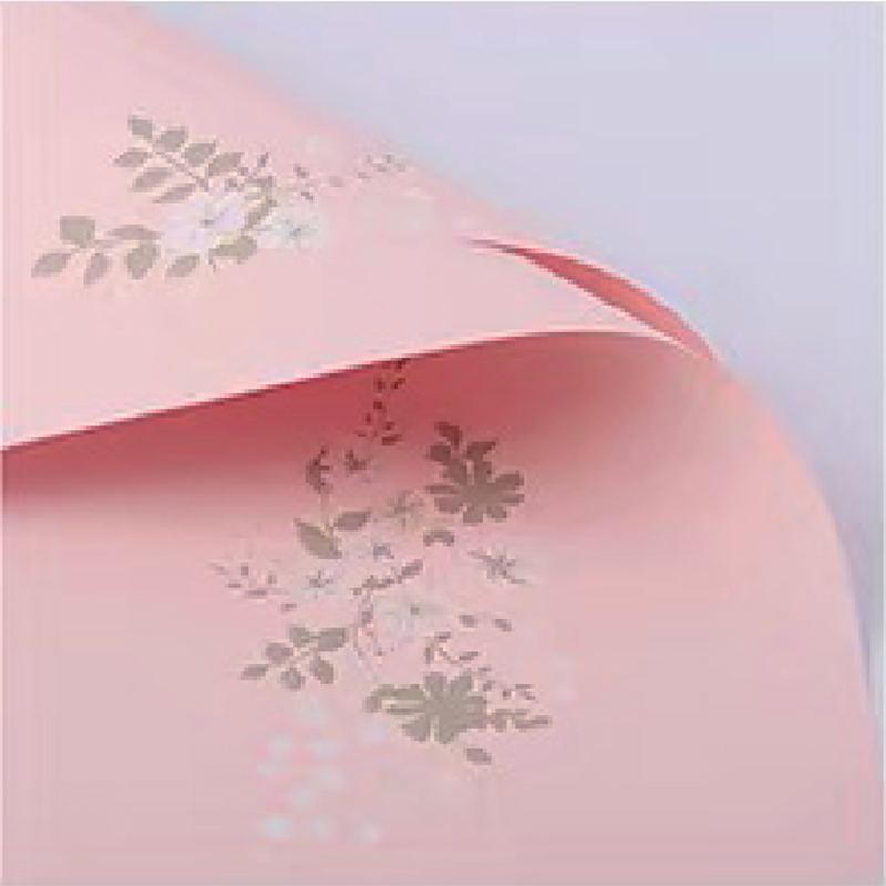 MYHC-55 ฟิล์มบรรจุภัณฑ์ดอกไม้เคลือบสีอ่อนแบบเรียบง่าย