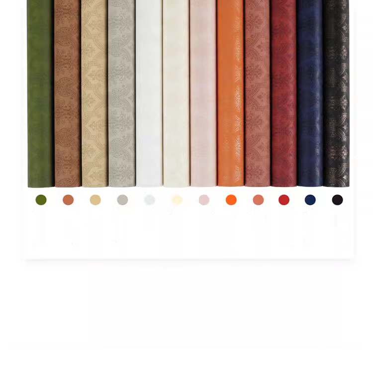 MYHC-56 กระดาษห่อดอกไม้ฝ้ายขาวดำพิมพ์ลายนูน