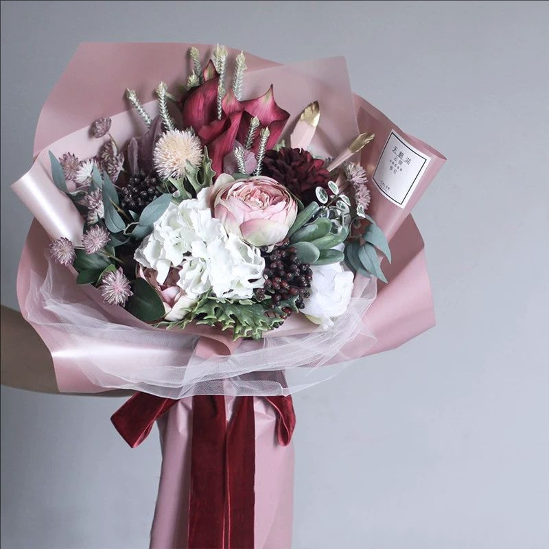 MYHC-59 ฟิล์มที่นอนหยุนจินฟิล์มบรรจุภัณฑ์ดอกไม้สีทึบ