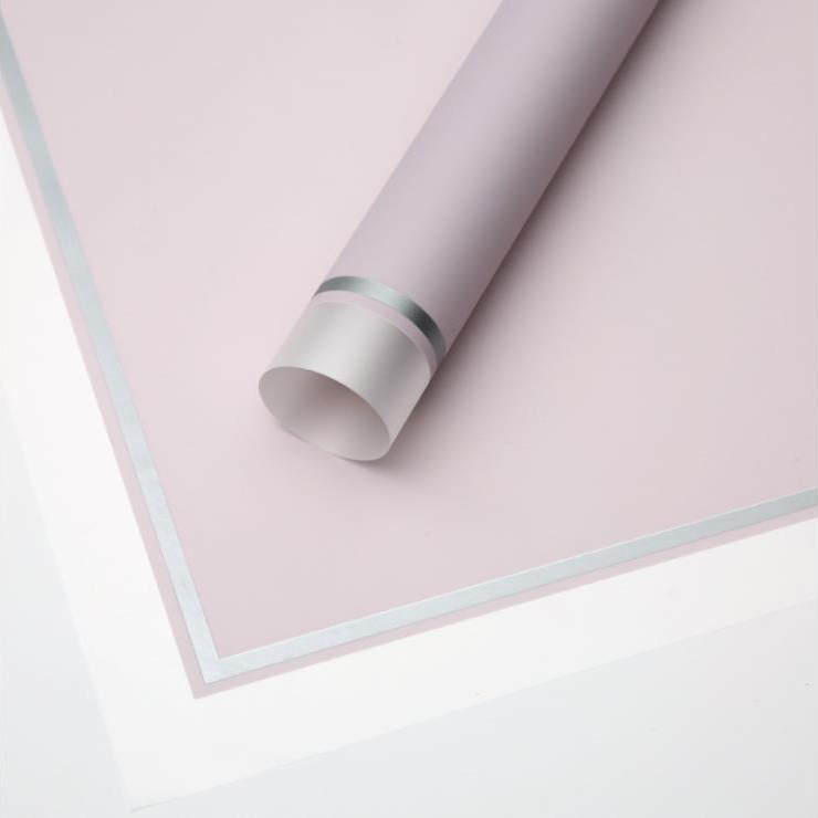MYHC-61 ขอบสีขาวพร้อมกระดาษห่อดอกไม้ด้านฟิล์มเคลือบด้านสีทอง