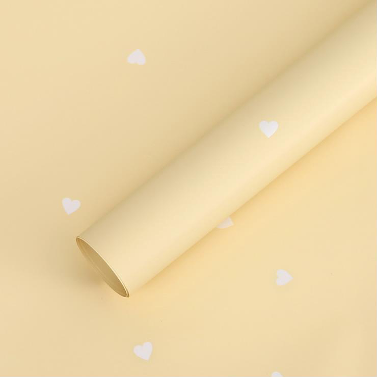 MYHC-63 ฟิล์มตกแต่ง Little Love Pearlescent ฟิล์มบรรจุภัณฑ์ดอกไม้ฝ้าย Bopp