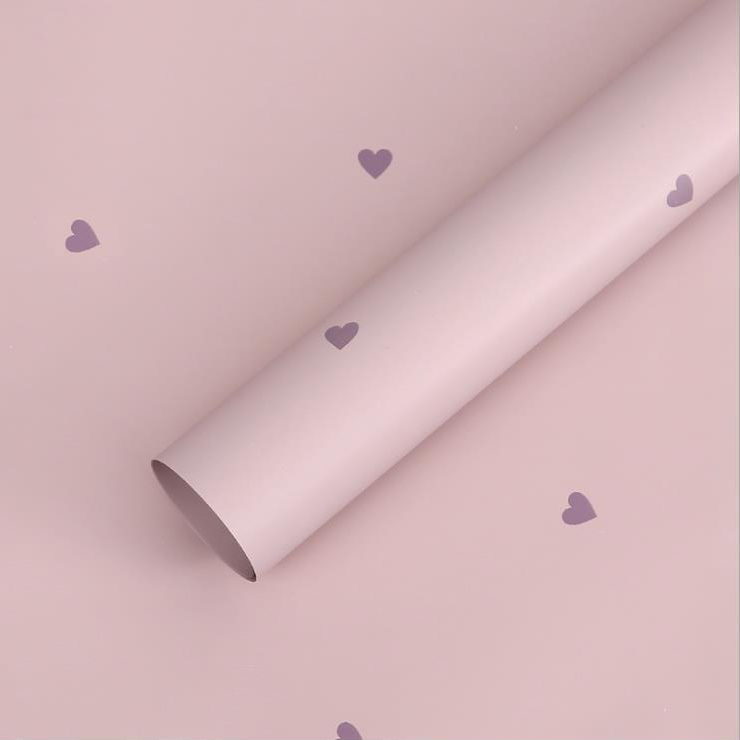 MYHC-63 ฟิล์มตกแต่ง Little Love Pearlescent ฟิล์มบรรจุภัณฑ์ดอกไม้ฝ้าย Bopp