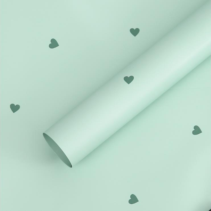 MYHC-63 ฟิล์มตกแต่ง Little Love Pearlescent ฟิล์มบรรจุภัณฑ์ดอกไม้ฝ้าย Bopp