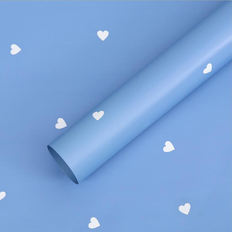 MYHC-63 ฟิล์มตกแต่ง Little Love Pearlescent ฟิล์มบรรจุภัณฑ์ดอกไม้ฝ้าย Bopp