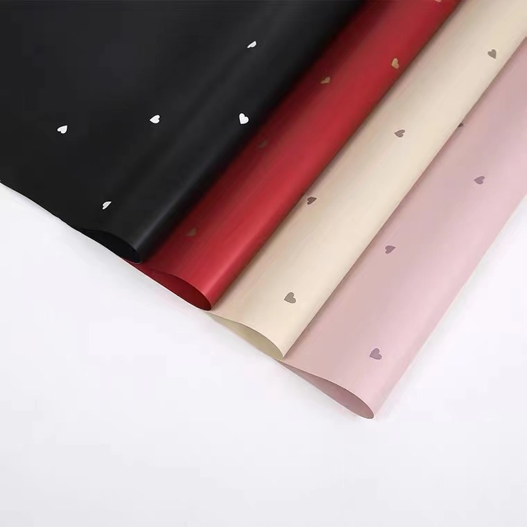 MYHC-63 ฟิล์มตกแต่ง Little Love Pearlescent ฟิล์มบรรจุภัณฑ์ดอกไม้ฝ้าย Bopp