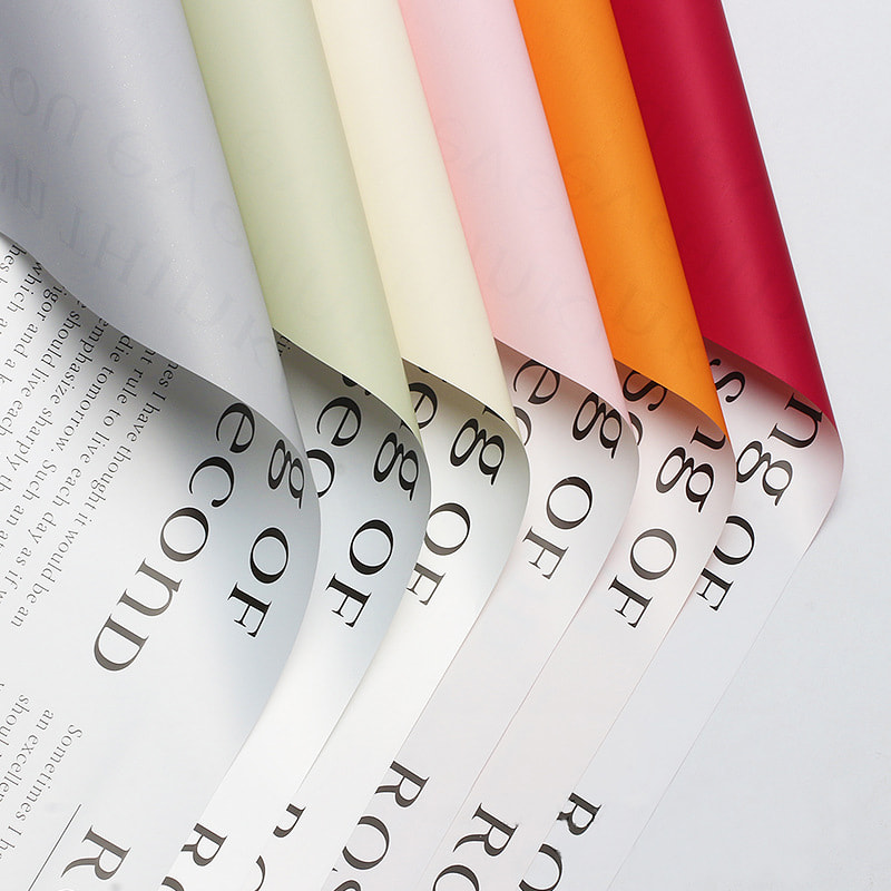 MYHC-64 หนังสือพิมพ์ภาษาอังกฤษสีขาวด้านเดียว, ฟิล์มมุก, ฟิล์มบรรจุภัณฑ์ดอกไม้หนังวัว