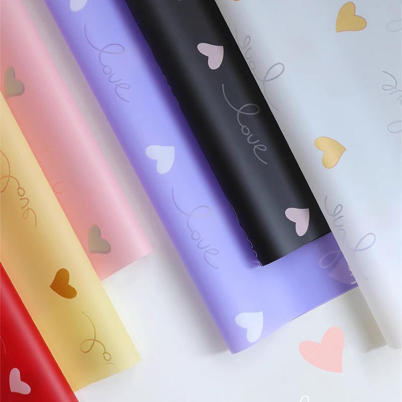 MYHC-75 6 สี 57×57ซม. (±2ซม.) ฟิล์มบรรจุภัณฑ์ดอกไม้ด้าน