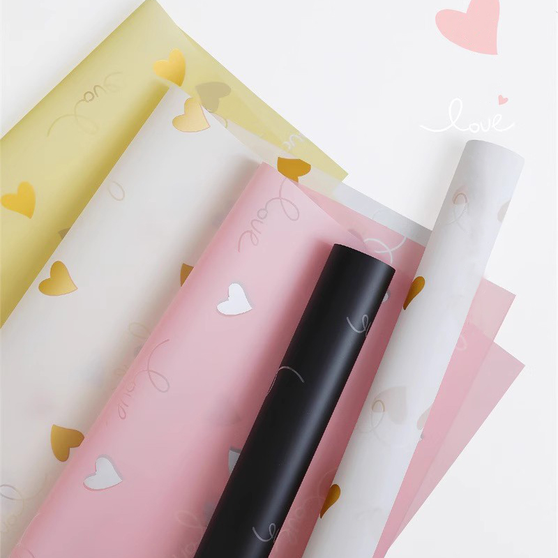 MYHC-75 6 สี 57×57ซม. (±2ซม.) ฟิล์มบรรจุภัณฑ์ดอกไม้ด้าน