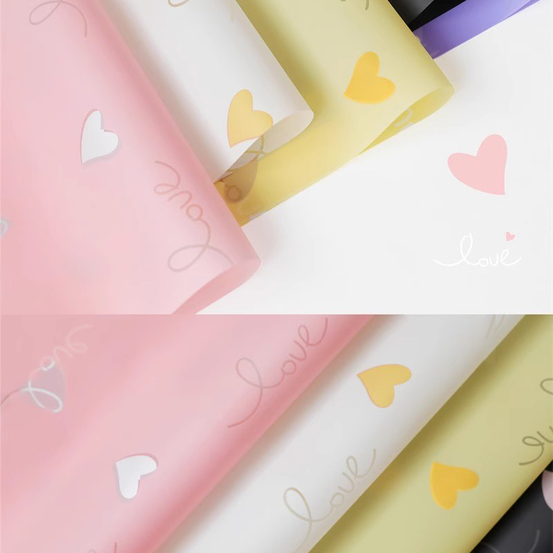 MYHC-75 6 สี 57×57ซม. (±2ซม.) ฟิล์มบรรจุภัณฑ์ดอกไม้ด้าน