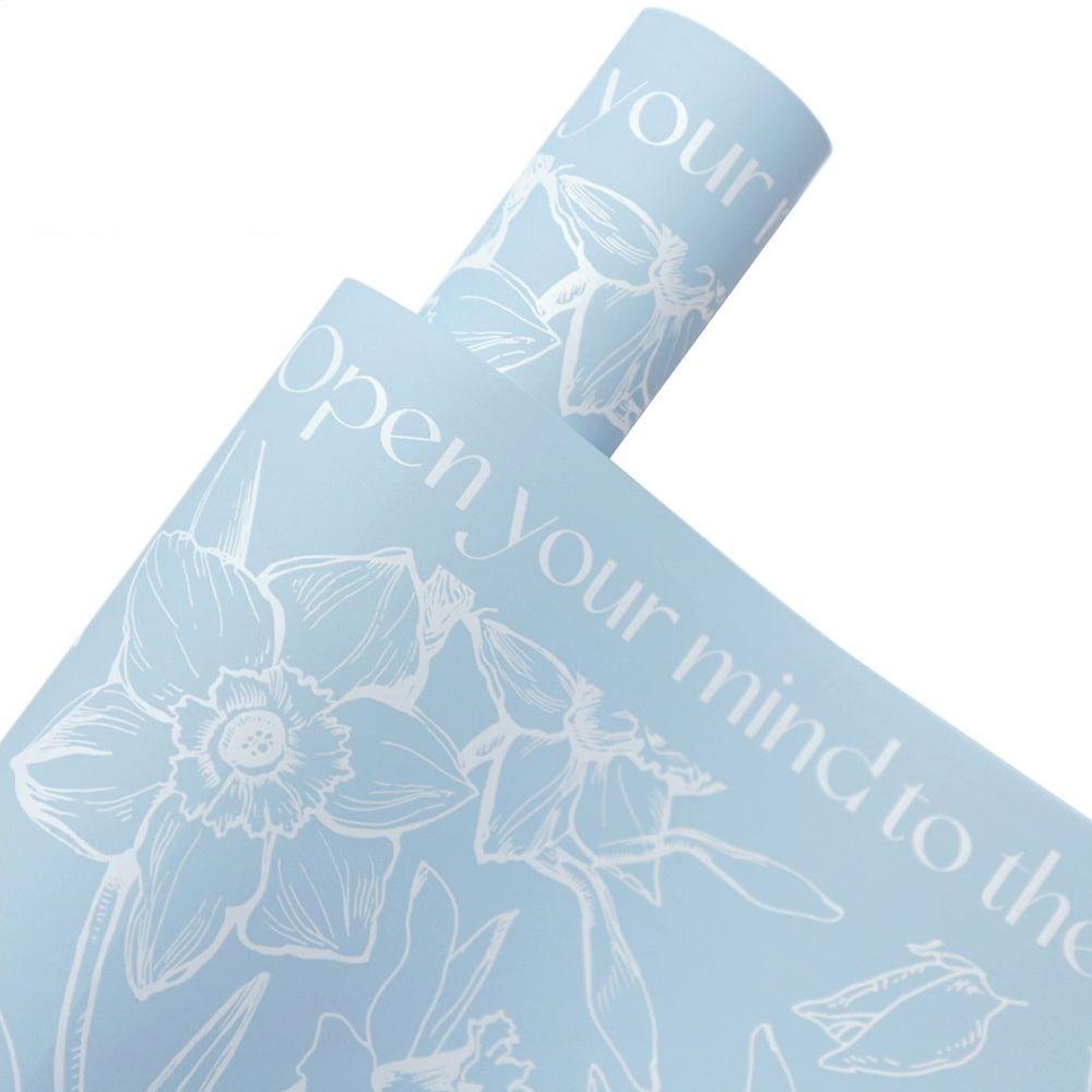 MYHC-77 Daffodils Lines กระดาษห่อดอกไม้ฟิล์ม Bopp Pearlescent