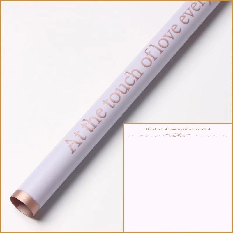 กระดาษห่อดอกไม้ผิวด้าน ขอบทอง 9 สี
