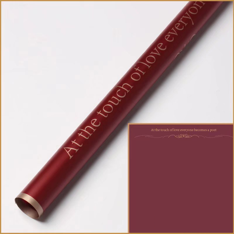 กระดาษห่อดอกไม้ผิวด้าน ขอบทอง 9 สี