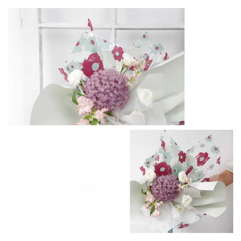 ม้วนพลาสติกห่อดอกไม้กันน้ำขนาด 58x58 ซม