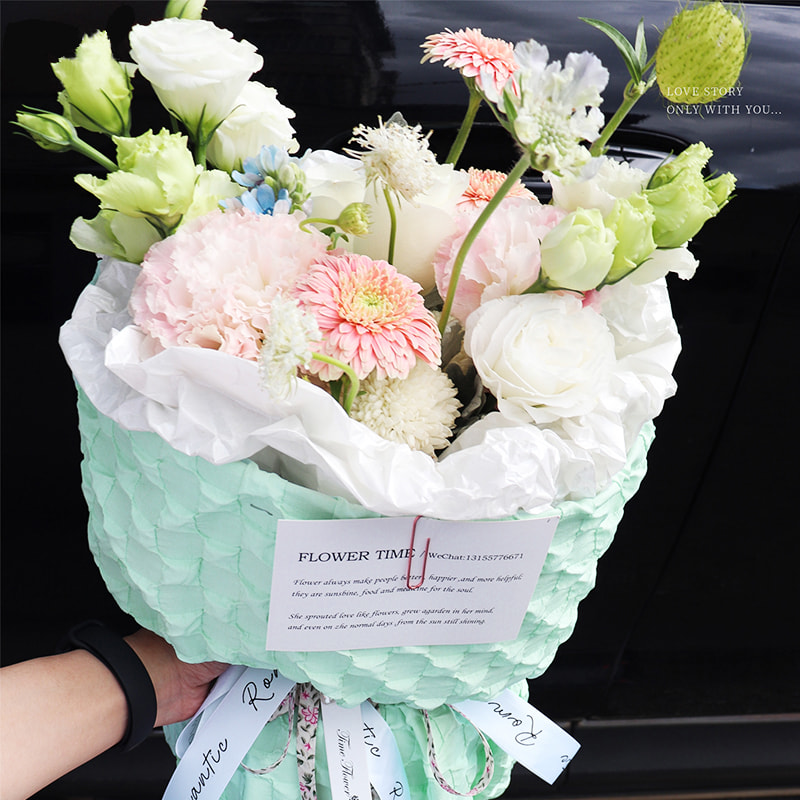 กระดาษห่อดอกไม้กระดาษลูกแพร์หิมะสีสันสดใส