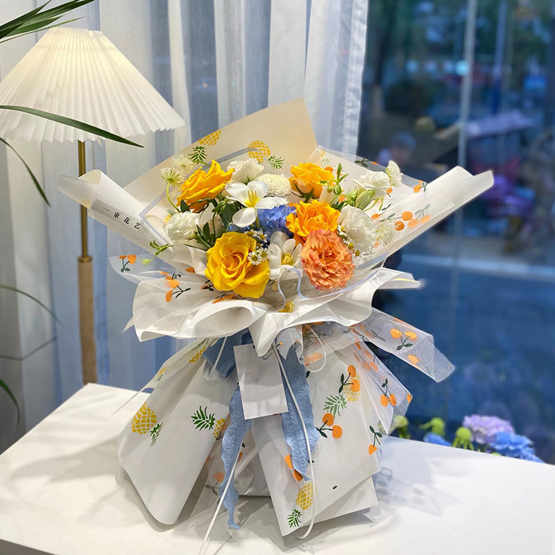 ฟิล์มบรรจุภัณฑ์ช่อดอกไม้พลาสติกป้องกันหมอกและความชื้น