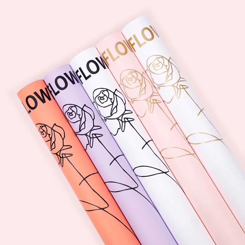 กระดาษห่อช่อดอกไม้ Love-Bouquet ลายดอกกุหลาบ
