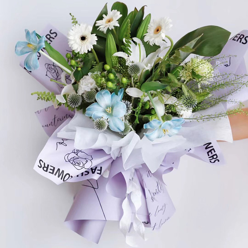 กระดาษห่อช่อดอกไม้ Love-Bouquet ลายดอกกุหลาบ